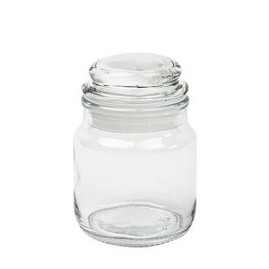 Tarro vela de 110 ml con tapa de vidrio